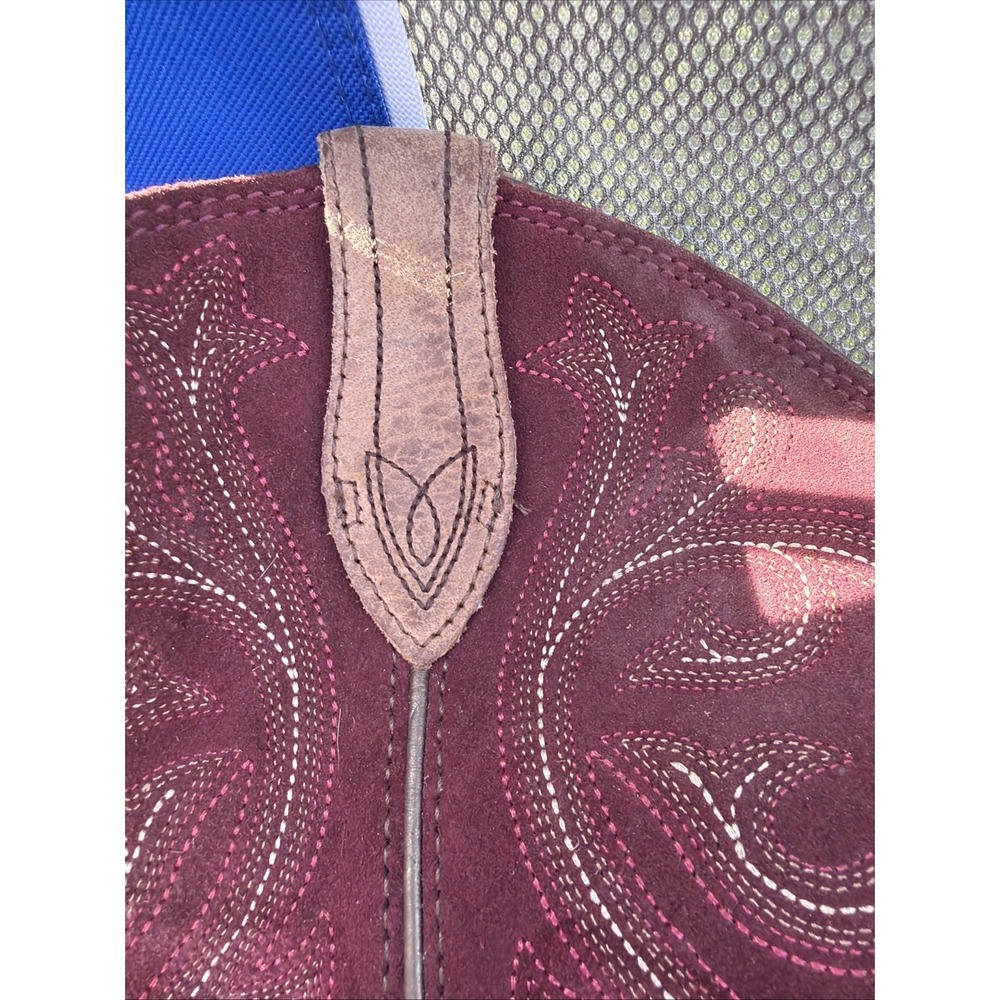Ariat Boots Fatbaby Heritage 8.5 B Womens 10026116 Burgundy Tan Cowgirl Western - Picture 3 of 16